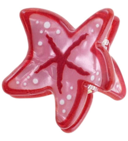 By Stær Hårklemme - Mini Søstjerne - Rød/Pink