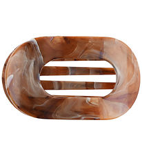 By Stær Hårklemme - Eva - Marmor Nougat/Hvid