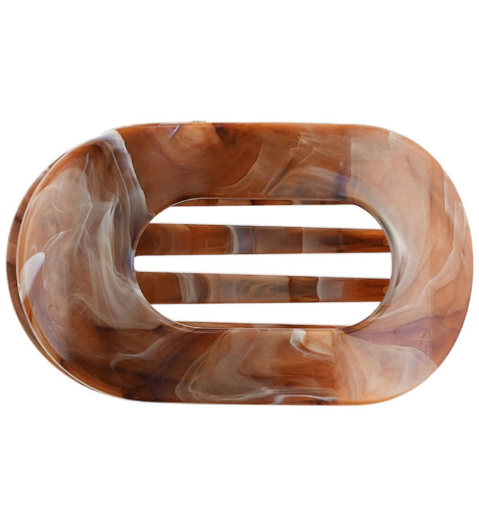 By Stær Hårklemme - Eva - Marmor Nougat/Hvid