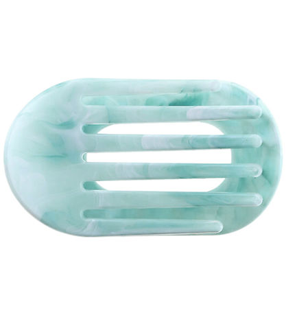 By Stær Hårklemme - Eva - Marmor Lyseblå/Hvid