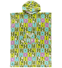 Roxy Towel Poncho - Magical Printed - Oil Green Letter Up