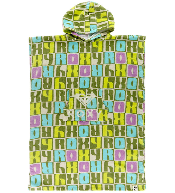 Roxy Badeponcho - Magical Printed - Oil Green Letter Up