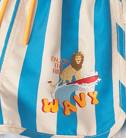 That's Mine Badshorts - Lai - Block Stripe Blå