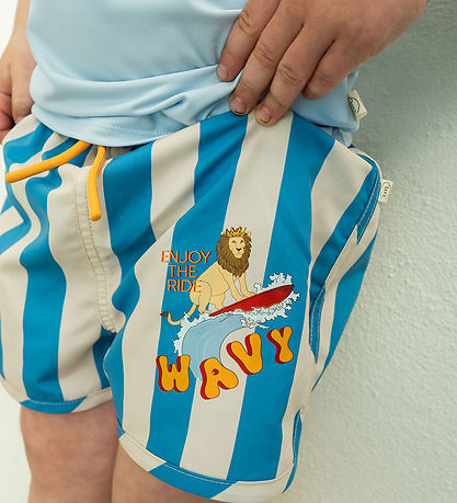 That's Mine Badshorts - Lai - Block Stripe Blå