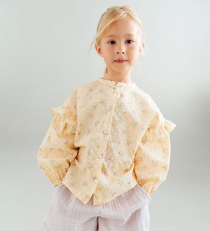 Wheat Skjorte - Gerda - Barely Apricot Flowers