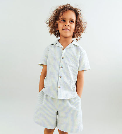 Wheat Shorts - Musselin - Cuba - Summer Sky Stripe