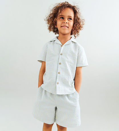 Wheat Skjorte - Musselin - Anker - Summer Sky Stripe