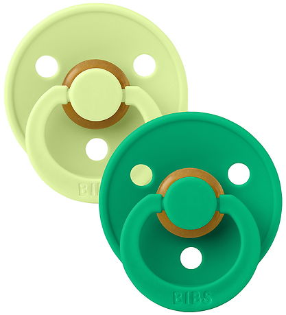 BIBS Colour Sutter - Str. 1 - Rund - 2-pak - Matcha/Cactus