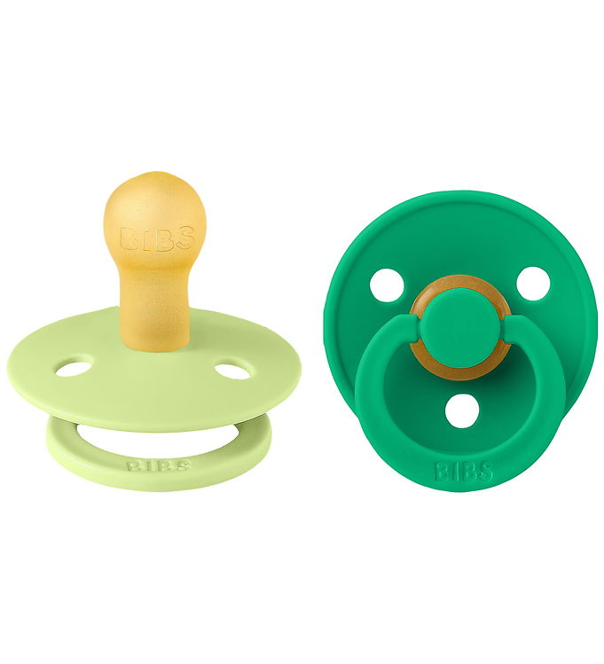 BIBS Colour Sutter - Str. 1 - Rund - 2-pak - Matcha/Cactus