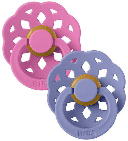 BIBS Bohemia Pacifiers - Size 2 - Round - 2-Pack - Bubblegum/Per