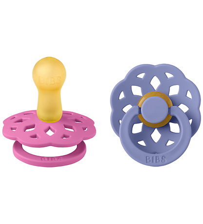 BIBS Bohemia Pacifiers - Size 2 - Round - 2-Pack - Bubblegum/Per