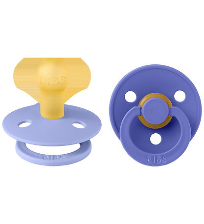 BIBS Colour Pacifiers - Size 1 - Round - 2-Pack - Hush/Grape