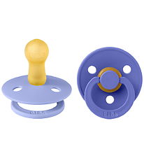 BIBS Colour Pacifiers - Size 2 - Round - 2-Pack - Hush/Grape