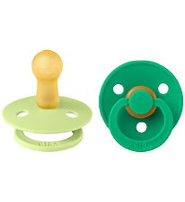 BIBS Colour Sutter - Str. 2 - Rund - 2-pak - Matcha/Cactus