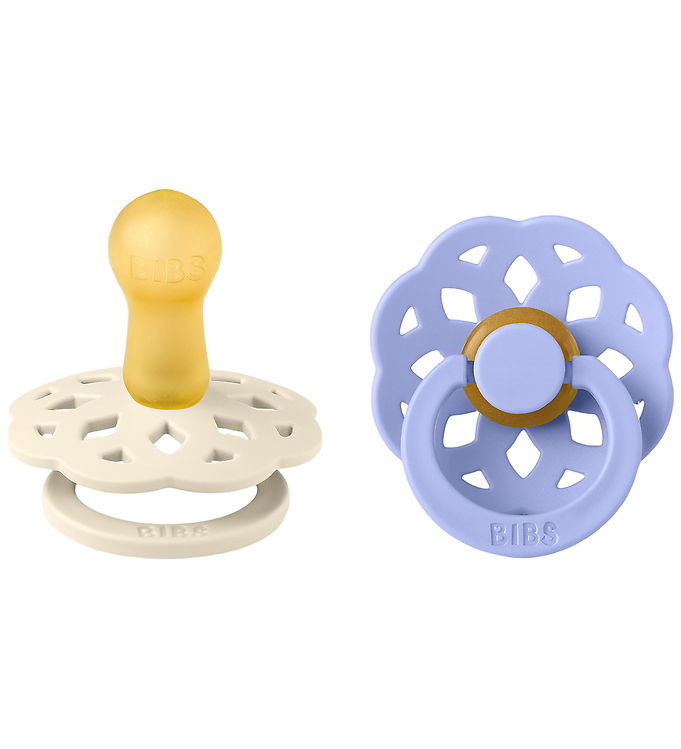 BIBS Boheme Sutter - Str. 2 - Rund - 2-pak - Ivory/Hush billede