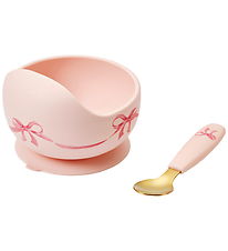Elodie Details Set de Vaisselle - 2 Parties - Silicone - Rosy Bo