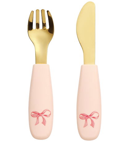 Elodie Details Spisesæt - 3 dele - Silikone - Rosy Bow