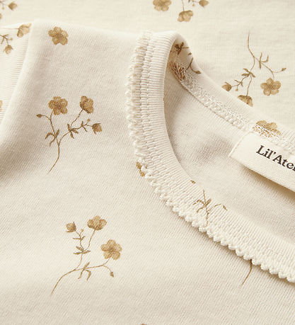 Lil Atelier Bluse - NmfLayo - Coconut Milk/Flower Yellow