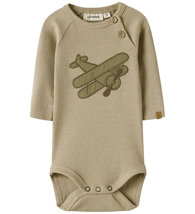 Lil' Atelier Body l/æ - Rib - NbmHalli - Oxford Tan m. Flyver