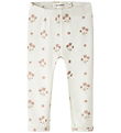 Lil' Atelier Leggings - NbfLayo - Coconut Milk/Flower Pink