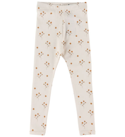 Lil' Atelier Leggings - Blonder - NmfLayo - Coconut Milk/Flower 