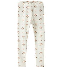 Lil Atelier Leggings - NmfLayo - Coconut Milk/Flower Pink