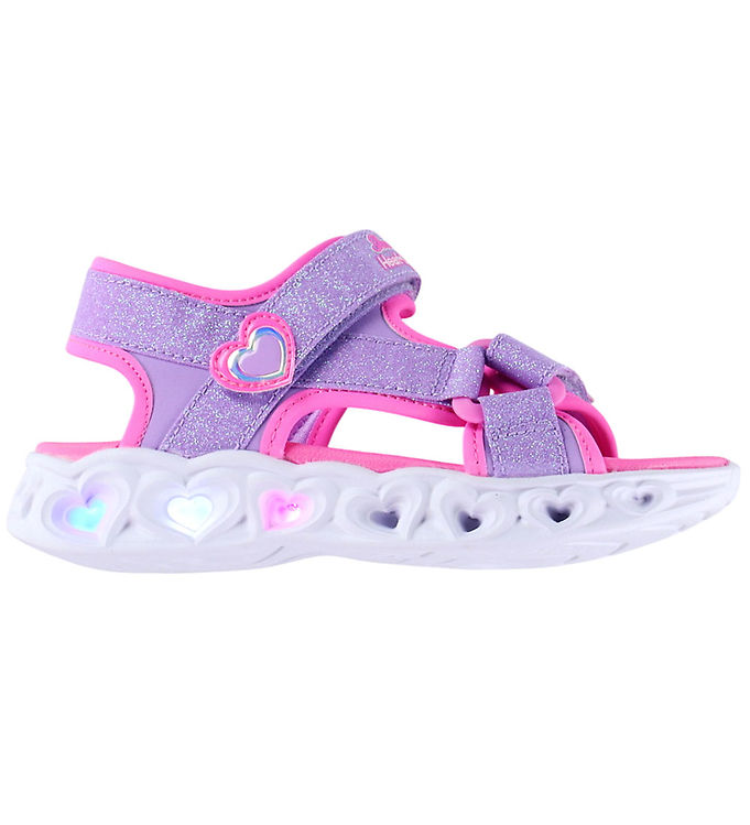 Skechers Sandaler – Girls Heart – m. Lys – Lavender/Pink
