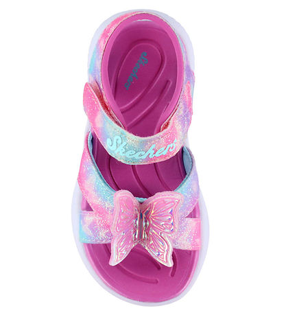 Skechers Sandaler - Girls Jumpsters - m. Lys - Pink Multi