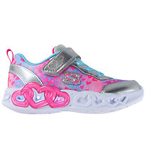 Skechers Sko - Girls Infinite Heart - m. Lys - Silver/Multi