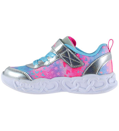 Skechers Sko - Girls Infinite Heart - m. Lys - Silver/Multi