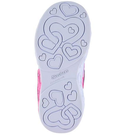 Skechers Sko - Girls Infinite Heart - m. Lys - Silver/Multi