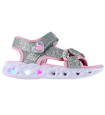 Skechers Sandaler - Girls Heart - m.Lys - Silver/Pink