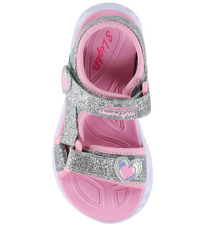 Skechers Sandaler - Girls Heart - m.Lys - Silver/Pink