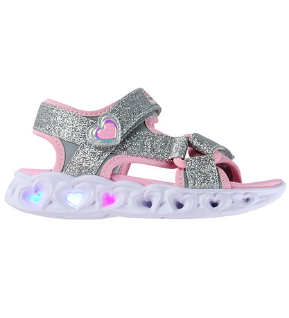 Skechers Sandaler - Girls Heart - m.Lys - Silver/Pink