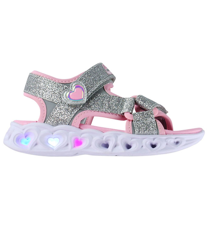 Skechers Sandaler – Girls Heart – m.Lys – Silver/Pink