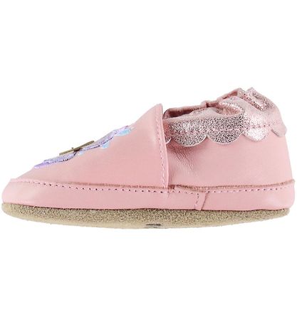 Melton Soft Sole Leather Shoes - Shell - Rose Grey