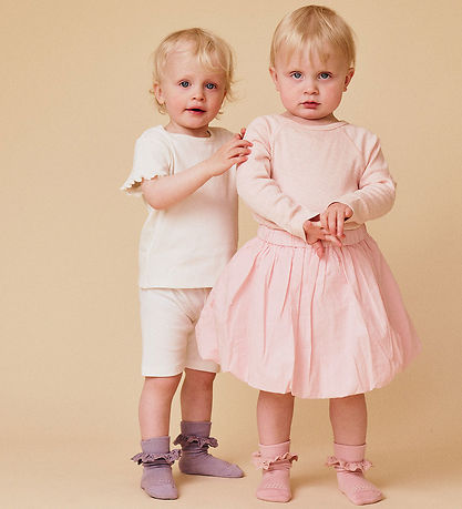 GoBabyGo Skridsikre Strømper - Viscose/Bamboo - Lavender Gray m.