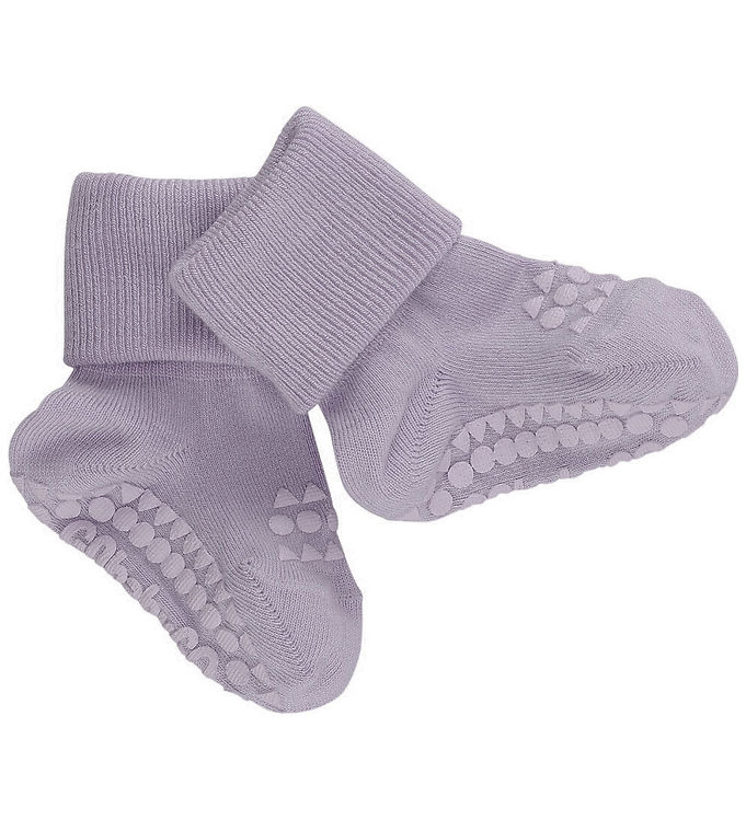 GoBabyGo Skridsikre Strømper - Viscose/Bamboo - Lavender Grey