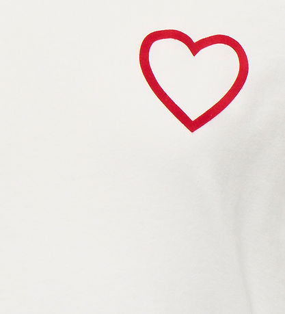 Kds Only T-shirt - KogRex - Cloud Dancer/Heart/Barbados Cherry