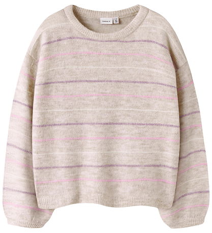 Name It Bluse - Strik - Loose - NkfDotto - Peyote Melange