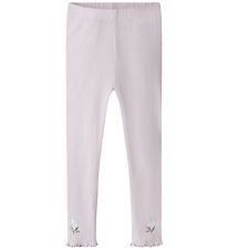 Name It Leggings - Rib - NmfDari - Lavender Fog