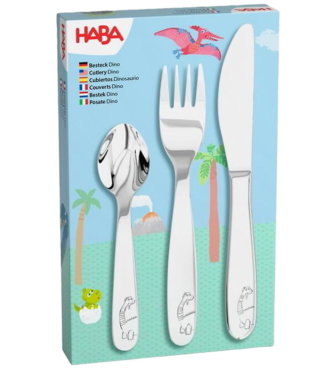 HABA Bestik - Stål - Dino