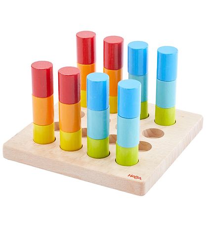 HABA Klodser - Træ - Steckspiel Zylinder - 41 stk