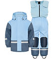 Didriksons Rainwear w. Suspenders - Boardman - PU - Light Sea Bl
