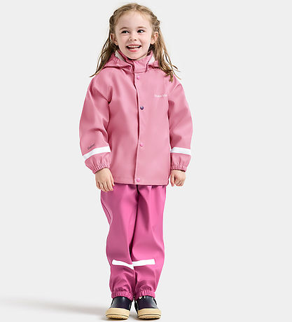 Didriksons Regntøj m. Seler - Slaskeman - PU - Light Heather Pin