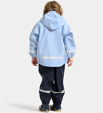 Didriksons Regntøj m. Seler - Slaskeman - PU - Light Sea Blue