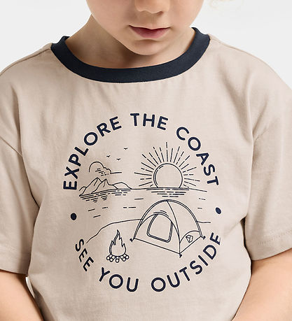 Didriksons T-shirt - Mint - Sand Beige