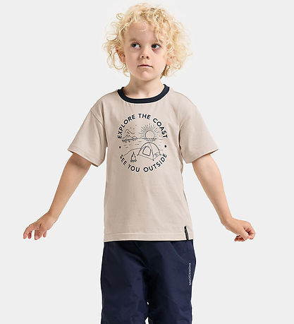 Didriksons T-shirt - Mint - Sand Beige