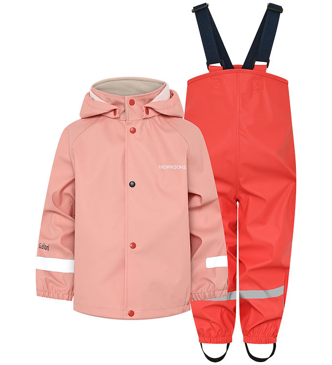 Didriksons Regntøj m. Seler - Slaskeman - PU - Powder Peach