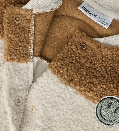 Name It Fleecejakke - NmmBallas - Pumice Stone